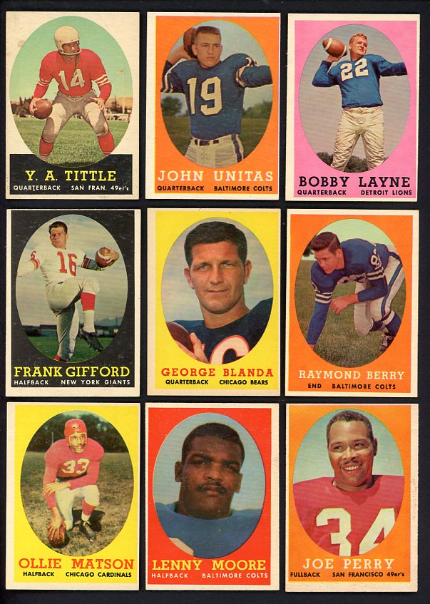1958 Topps Football Complete Set EX-MT Brown Unitas Starr 527957