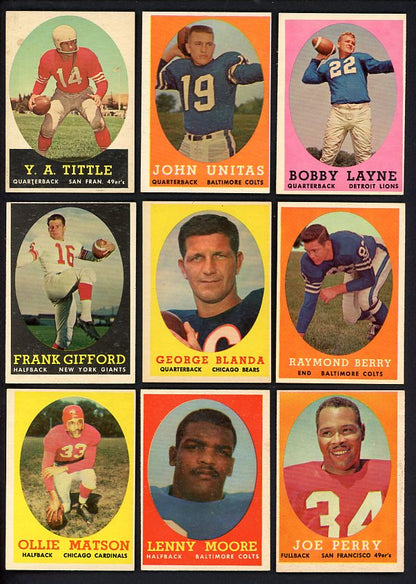 1958 Topps Football Complete Set EX-MT Brown Unitas Starr 527957