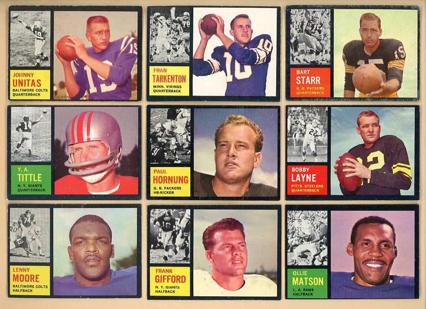 1962 Topps Football Complete Set EX+/EX-MT Tarkenton Brown 527958
