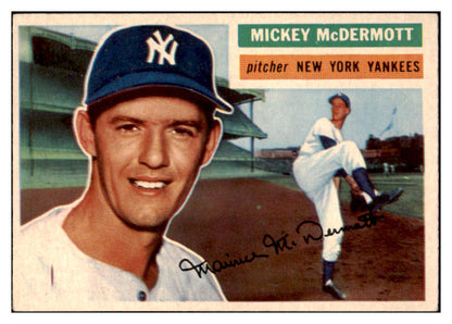 1956 Topps Baseball #340 Mickey McDermott Yankees EX-MT 527997