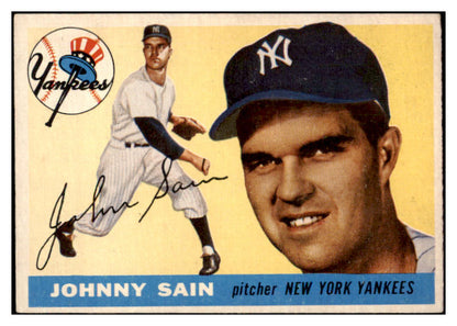 1955 Topps Baseball #193 Johnny Sain Yankees EX-MT 528033