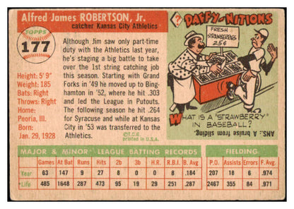 1955 Topps Baseball #177 Jim Robertson A's VG-EX 528041
