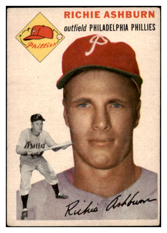 1954 Topps Baseball #045 Richie Ashburn Phillies VG-EX 528059