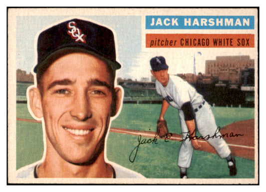 1956 Topps Baseball #029 Jack Harshman White Sox EX-MT White 528185