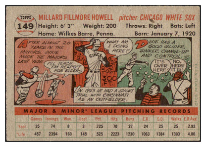 1956 Topps Baseball #149 Dixie Howell White Sox EX-MT Gray 528211