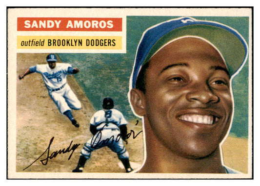 1956 Topps Baseball #042 Sandy Amoros Dodgers EX-MT Gray 528246