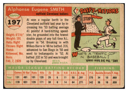 1955 Topps Baseball #197 Al Smith Indians VG 528305