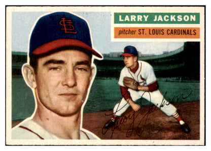 1956 Topps Baseball #119 Larry Jackson Cardinals EX-MT Gray 528400