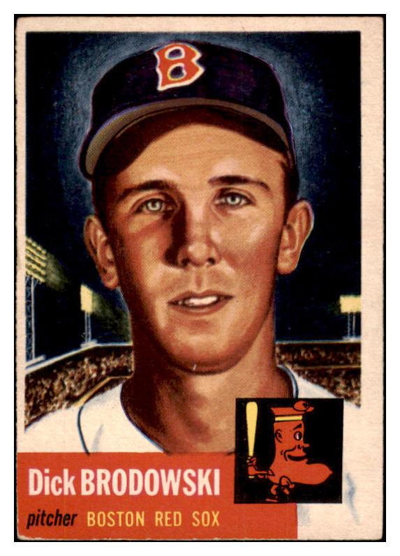 1953 Topps Baseball #069 Dick Brodowski Red Sox EX 528635