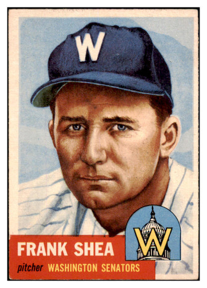 1953 Topps Baseball #164 Frank Shea Senators EX 528648
