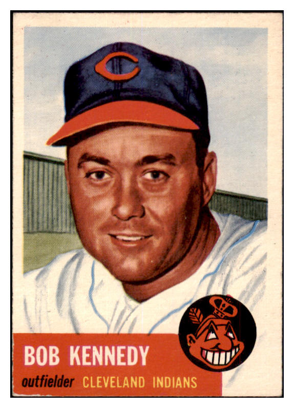 1953 Topps Baseball #033 Bob Kennedy Indians EX-MT 528674