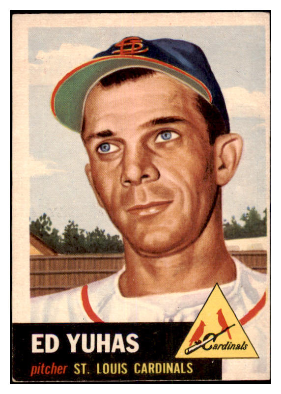 1953 Topps Baseball #070 Ed Yuhas Cardinals EX-MT 528677