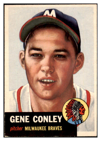 1953 Topps Baseball #215 Gene Conley Braves EX-MT 528695