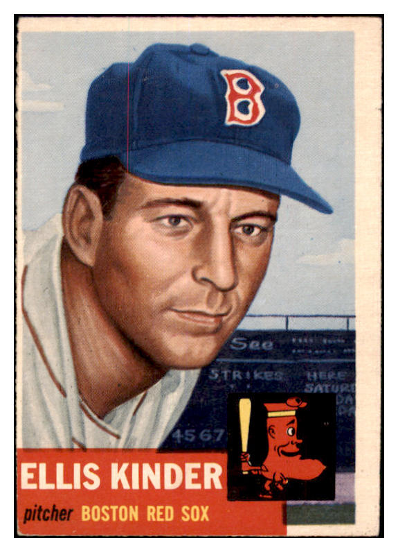 1953 Topps Baseball #044 Ellis Kinder Red Sox EX 528705