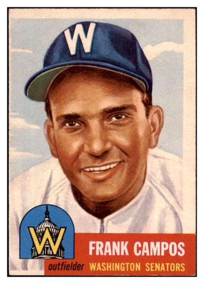 1953 Topps Baseball #051 Frank Campos Senators EX 528707