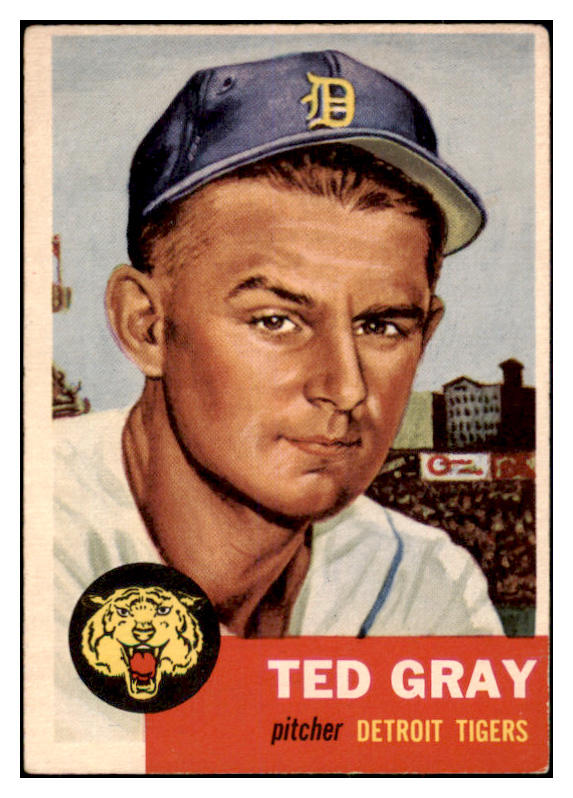 1953 Topps Baseball #052 Ted Gray Tigers EX 528708