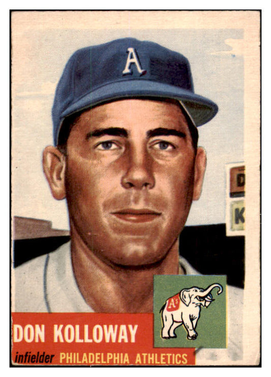 1953 Topps Baseball #097 Don Kolloway A's EX 528718