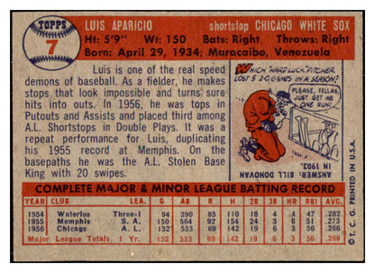 1957 Topps Baseball #007 Luis Aparicio White Sox EX-MT 529066