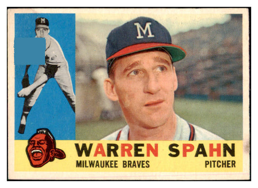 1960 Topps Baseball #445 Warren Spahn Braves VG-EX 529108