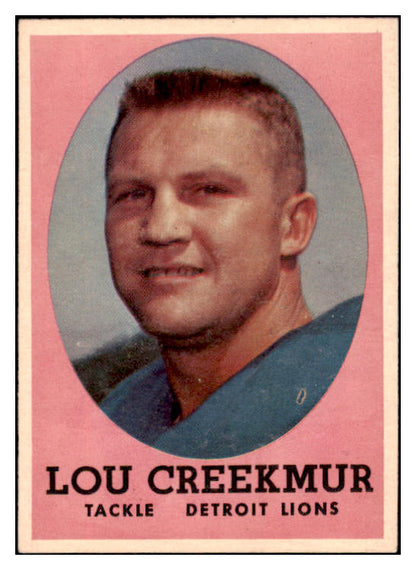 1958 Topps Football #081 Lou Creekmur Lions NR-MT 529501