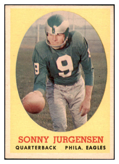1958 Topps Football #090 Sonny Jurgensen Eagles NR-MT 529505