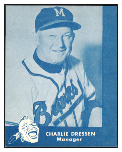 1960 Lake To Lake Charlie Dressen Braves EX-MT 529546