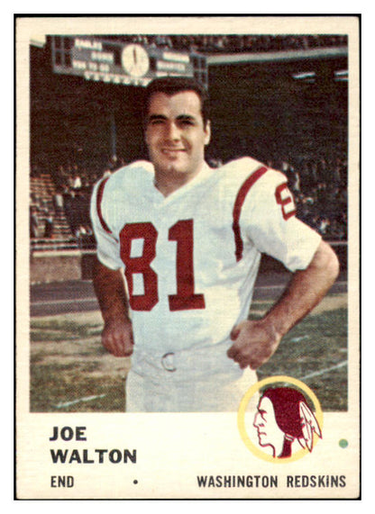 1961 Fleer Football #112 Joe Walton Washington EX-MT 529749