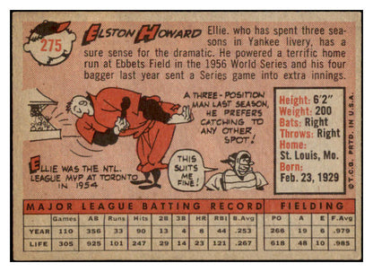 1958 Topps Baseball #275 Elston Howard Yankees EX-MT 530210