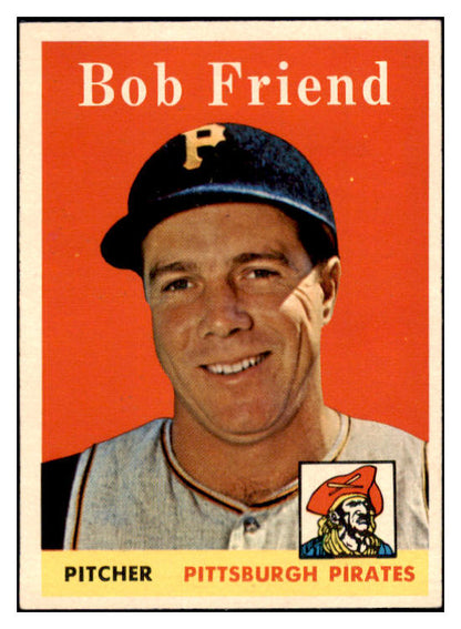 1958 Topps Baseball #315 Bob Friend Pirates NR-MT 530277