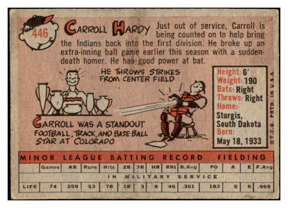 1958 Topps Baseball #446 Carroll Hardy Indians EX+/EX-MT 530555