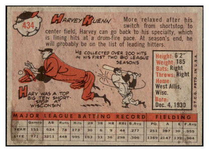 1958 Topps Baseball #434 Harvey Kuenn Tigers EX-MT 530566