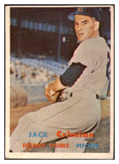 1957 Topps Baseball #297 Jack Crimian Tigers EX 530621