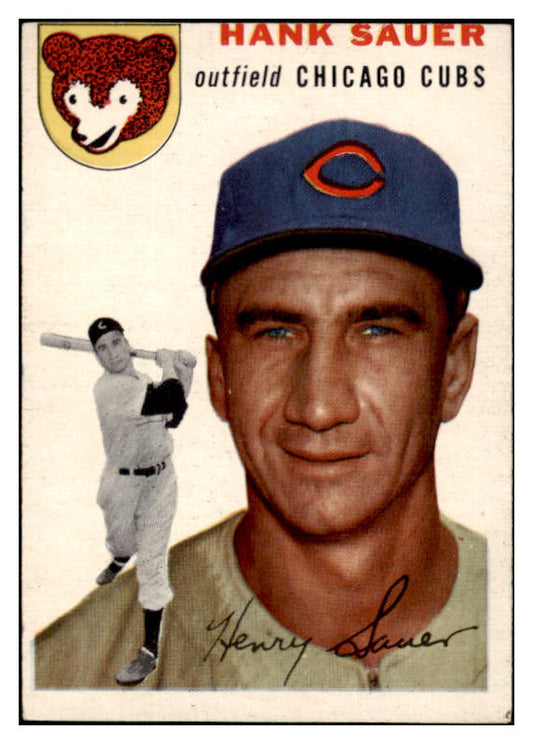 1954 Topps Baseball #004 Hank Sauer Cubs VG-EX 530657