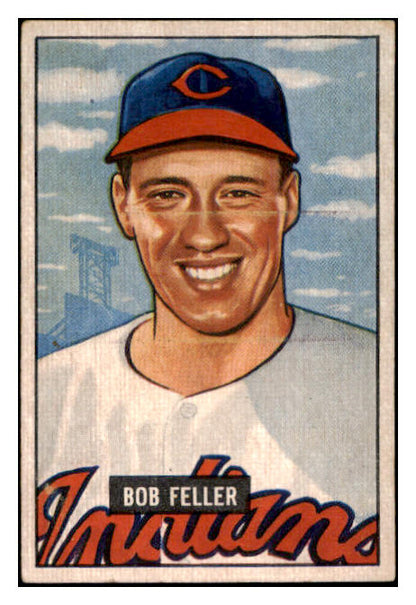 1951 Bowman Baseball #030 Bob Feller Indians EX 530857