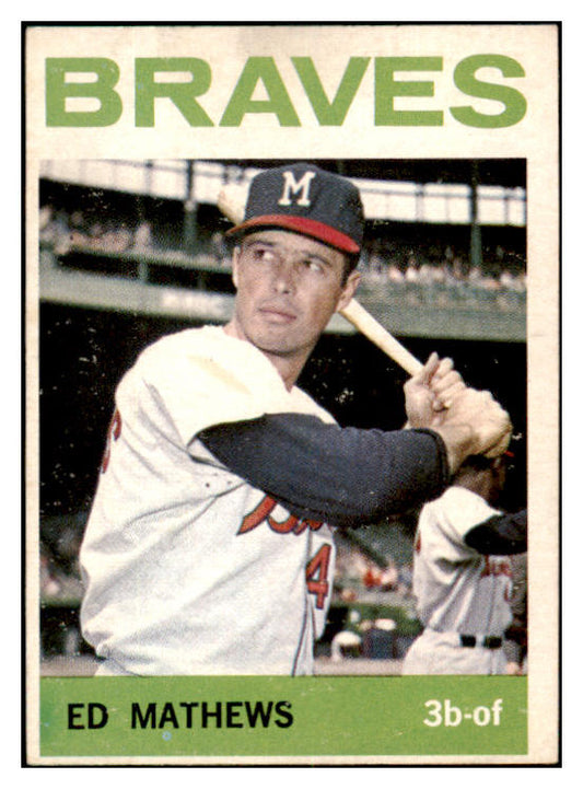 1964 Topps Baseball #035 Eddie Mathews Braves EX 531138
