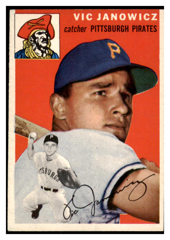 1954 Topps Baseball #016 Vic Janowicz Pirates EX-MT 531344