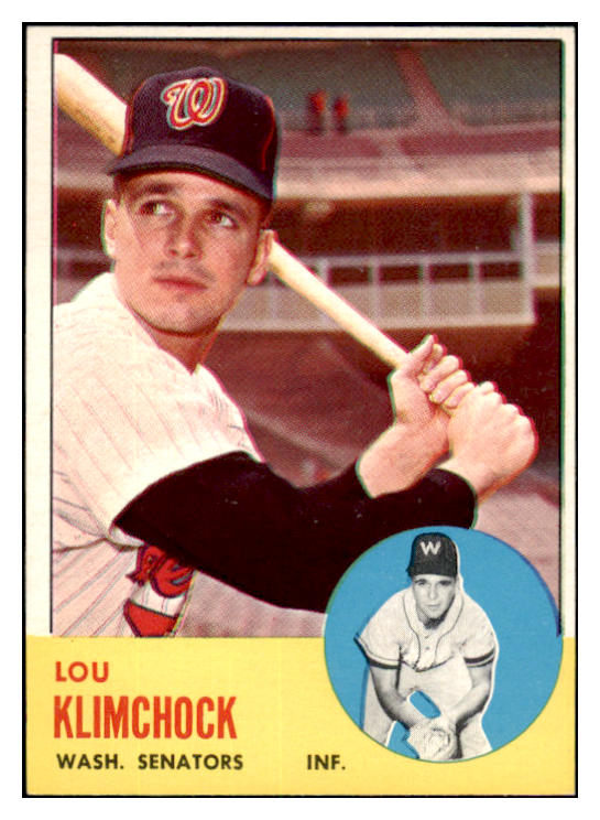 1963 Topps Baseball #542 Lou Klimchock Senators EX-MT 531577
