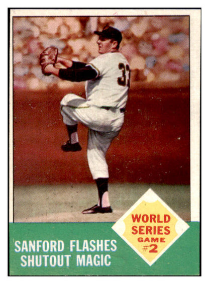 1963 Topps Baseball #143 World Series Game 2 Jack Sanford EX-MT 531647