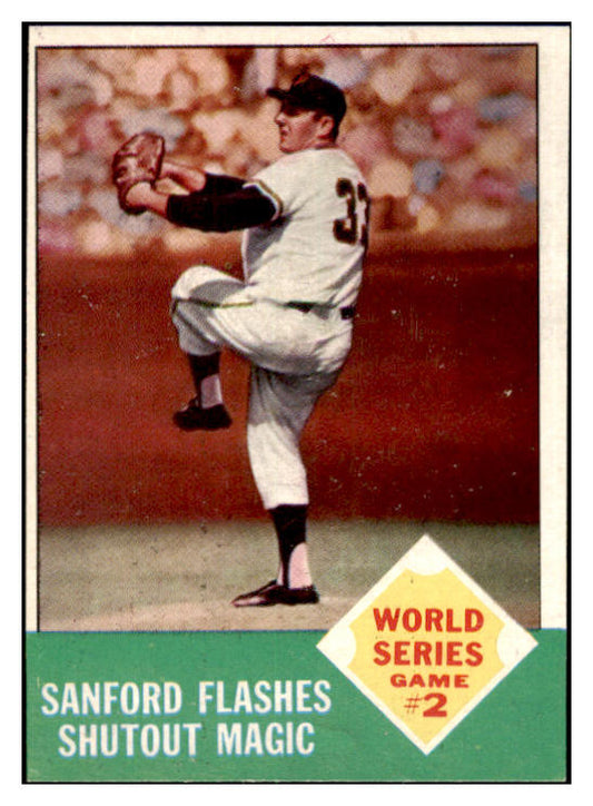 1963 Topps Baseball #143 World Series Game 2 Jack Sanford EX-MT 531647