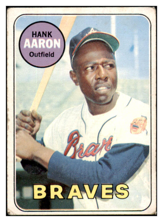 1969 Topps Baseball #100 Hank Aaron Braves VG 531753