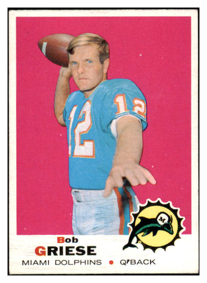 1969 Topps Football #161 Bob Griese Dolphins EX-MT 531863