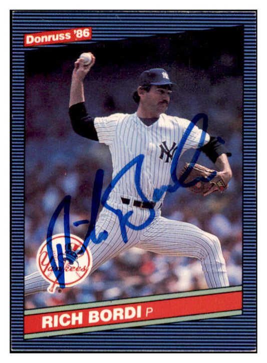 1986 Donruss #518 Rich Bordi Yankees Signed Autographed 531873