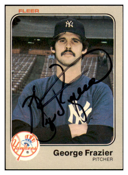 1983 Fleer #379 George Frazier Yankees Signed Autographed 531880