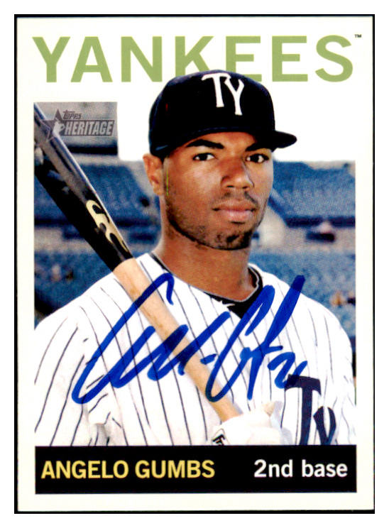 2013 Topps Heritage #186 Angelo Gumbs Yankees Signed Autographed 531885
