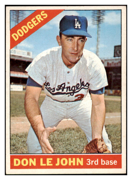1966 Topps #041 Don Lejohn Dodgers Signed Autographed Back 531969