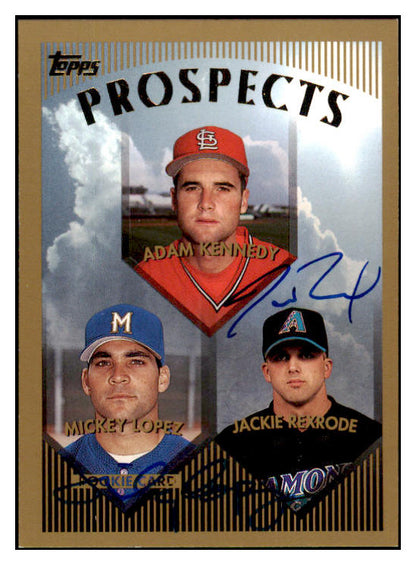1998 Topps #433 Mickey Lopez Jackie Rexrode Signed Autographed 531977