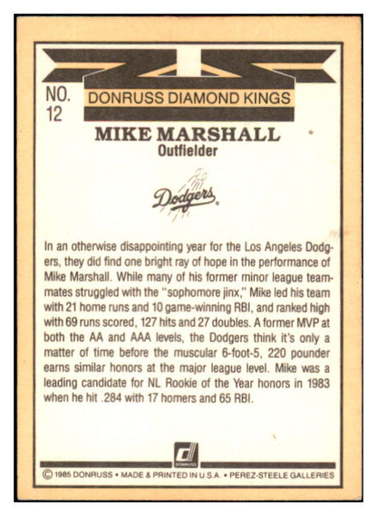 1985 Donruss #012 Mike Marshall Dodgers Signed Autographed 531983