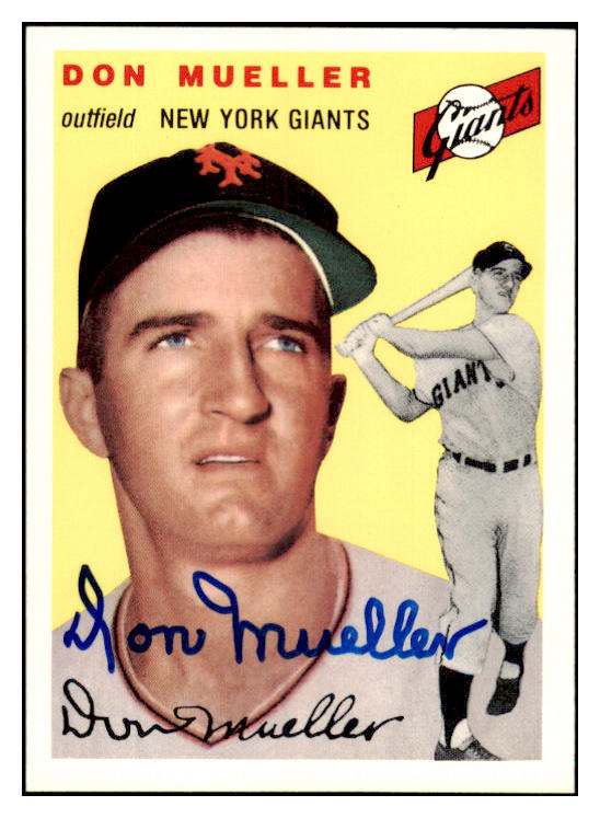 1954 Topps Archives #042 Don Mueller Giants Signed Autographed 531989