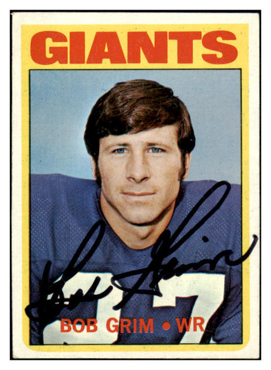 1972 Topps #076 Bob Grim Giants Signed Autographed 532036