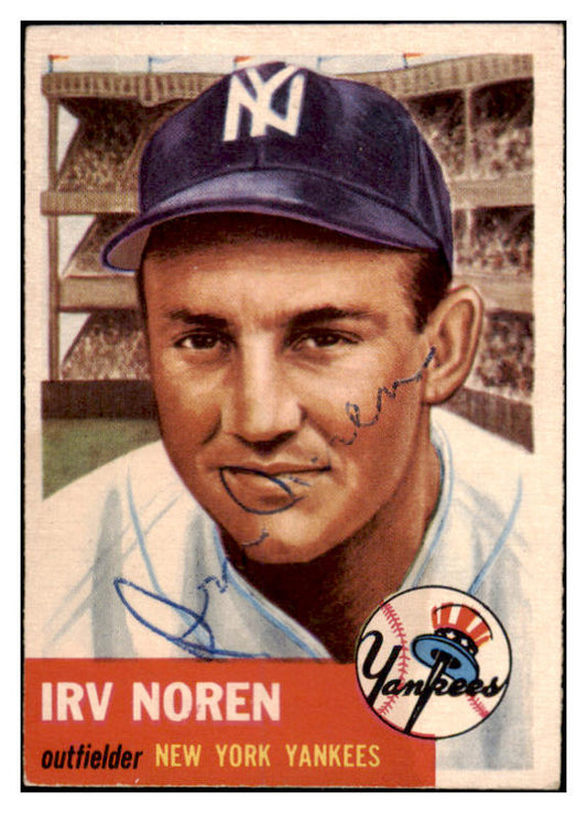 1953 Topps #035 Irv Noren Yankees Signed Autographed 532077